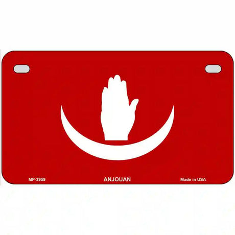 Anjouan Flag Metal Novelty License Plate 7" x 4" (MP)