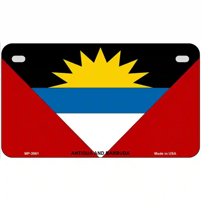 Antigua & Barbuda Flag Metal Novelty License Plate 7" x 4" (MP)