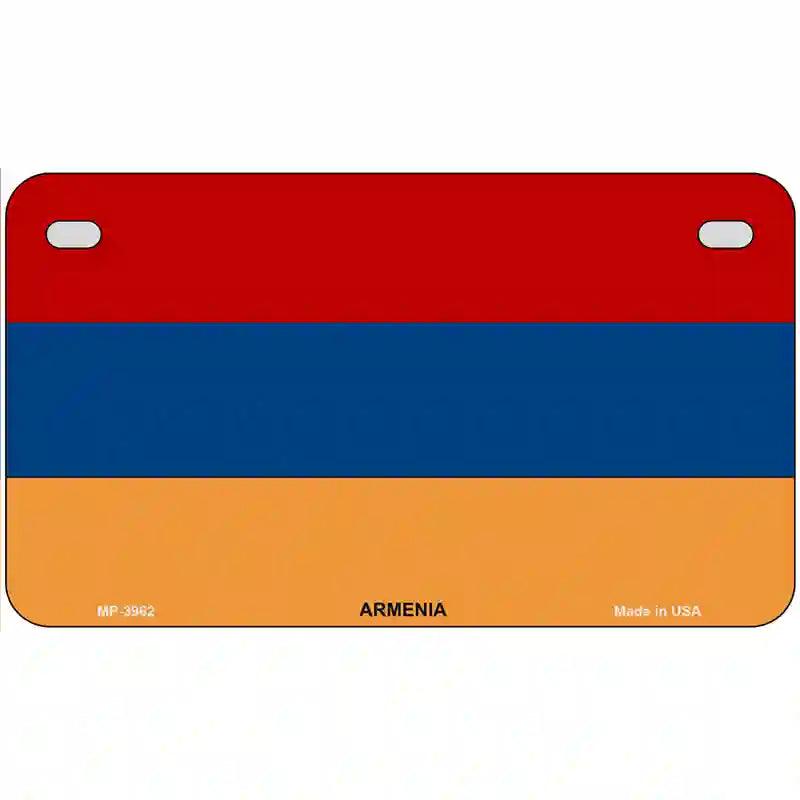 Armenia Flag Metal Novelty License Plate 7" x 4" (MP)