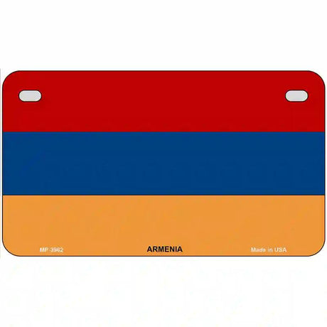 Armenia Flag Metal Novelty License Plate 7" x 4" (MP)