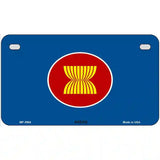 Asean Flag Metal Novelty License Plate 7" x 4" (MP)