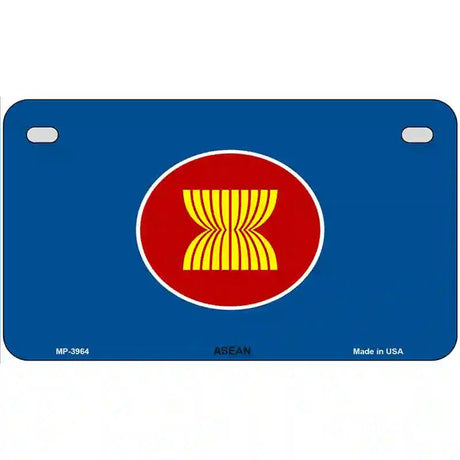 Asean Flag Metal Novelty License Plate 7" x 4" (MP)