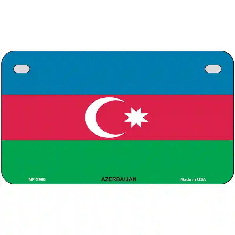 Azerbaijan Flag Metal Novelty License Plate 7" x 4" (MP)