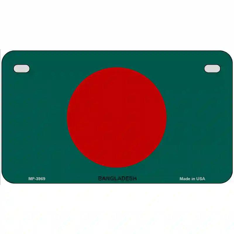 Bangladesh Flag Metal Novelty License Plate 7" x 4" (MP)