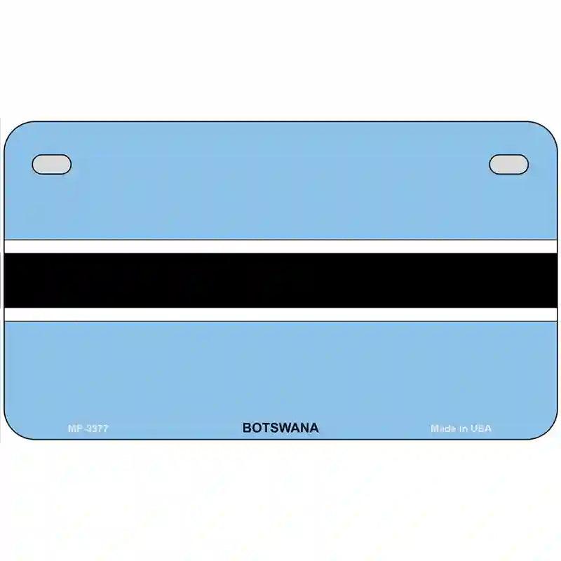 Botswana Flag Metal Novelty License Plate 7" x 4" (MP)