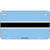 Botswana Flag Metal Novelty License Plate 7" x 4" (MP)