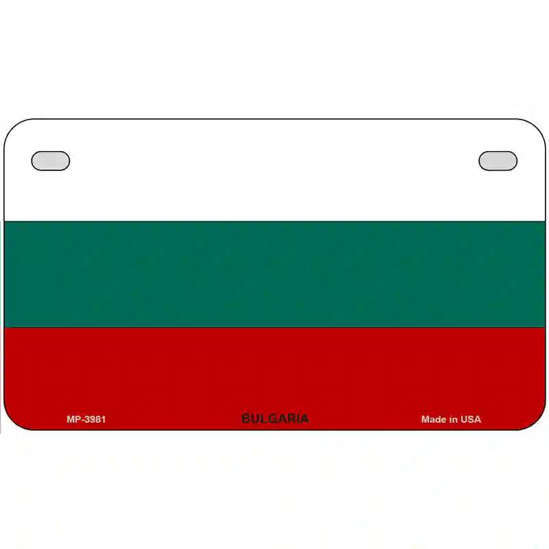 Bulgaria Flag Metal Novelty License Plate 7" x 4" (MP)