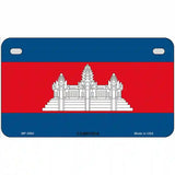 Cambodia Flag Metal Novelty License Plate 7" x 4" (MP)