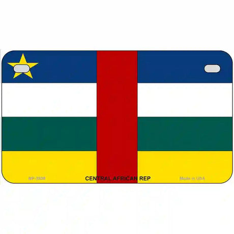 Central African Rep Flag Metal Novelty License Plate 7" x 4" (MP)
