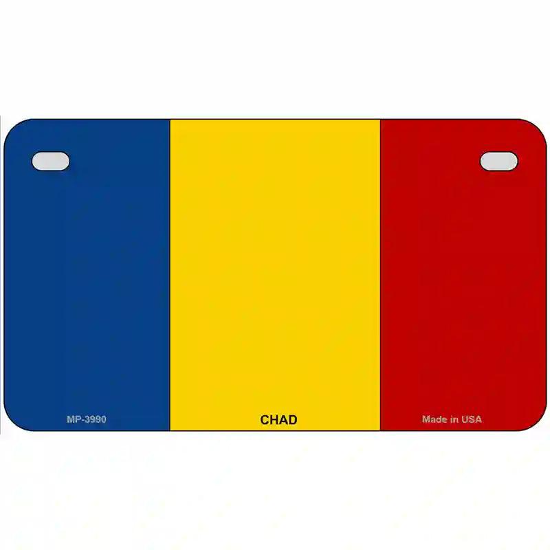 Chad Flag Metal Novelty License Plate 7" x 4" (MP)