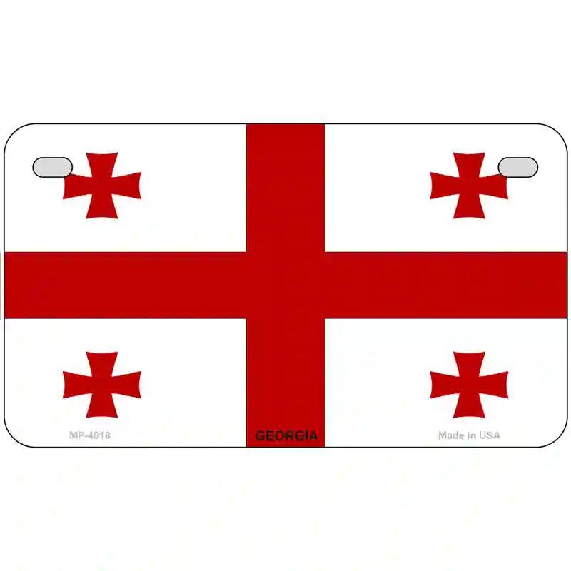 Georgia Flag Metal Novelty License Plate 7" x 4" (MP)