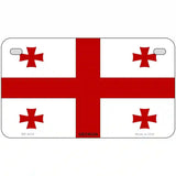 Georgia Flag Metal Novelty License Plate 7" x 4" (MP)