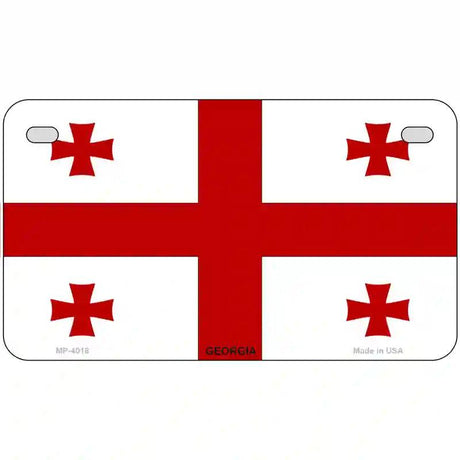 Georgia Flag Metal Novelty License Plate 7" x 4" (MP)