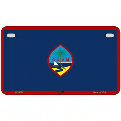 Guam Flag Novelty Metal License Plate Tag 7" x 4" (MP)
