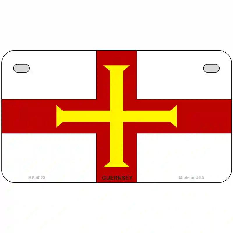 Guernsey Flag Metal Novelty License Plate 7" x 4" (MP)