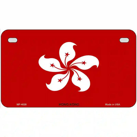Hong Kong Flag Metal Novelty License Plate 7" x 4" (MP)