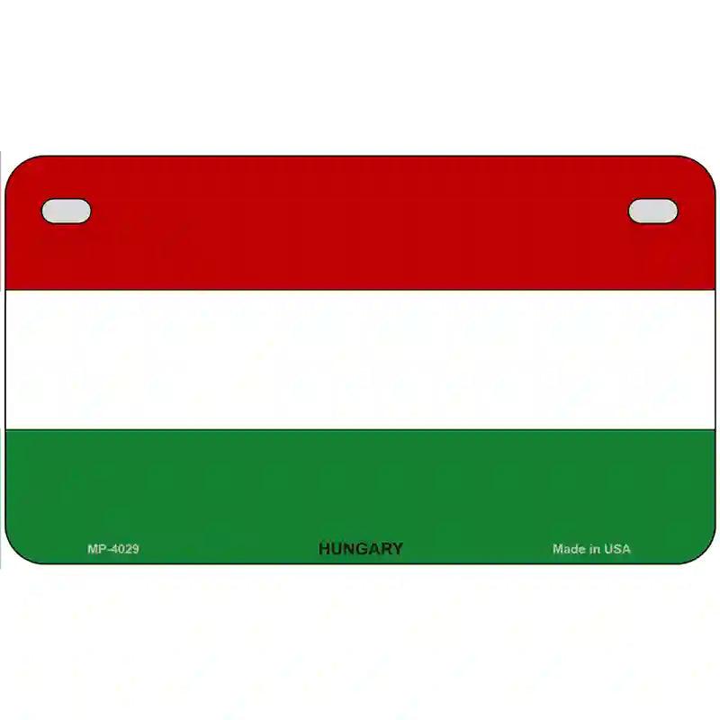 Hungary Flag Metal Novelty License Plate 7" x 4" (MP)