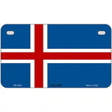 Iceland Flag Metal Novelty License Plate 7" x 4" (MP)