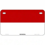 Indonesia Flag Metal Novelty License Plate 7" x 4" (MP)