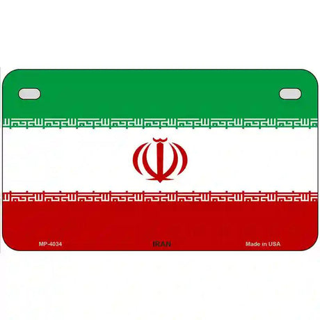 Iran Flag Metal Novelty License Plate 7" x 4" (MP)