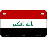 Iraq Flag Metal Novelty License Plate 7" x 4" (MP)