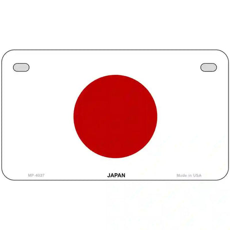 Japan Flag Metal Novelty License Plate 7" x 4" (MP)
