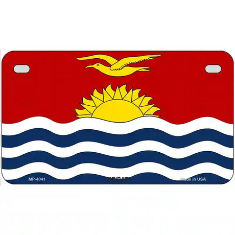 Kiribati Flag Metal Novelty License Plate 7" x 4" (MP)
