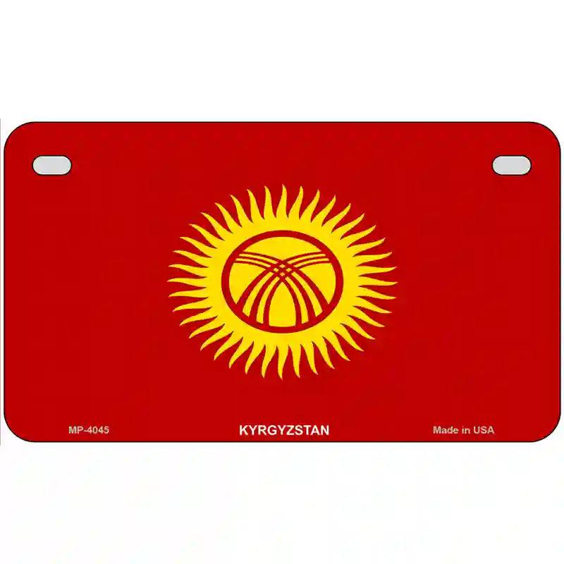 Kyrgyzsyan Flag Metal Novelty License Plate 7" x 4" (MP)