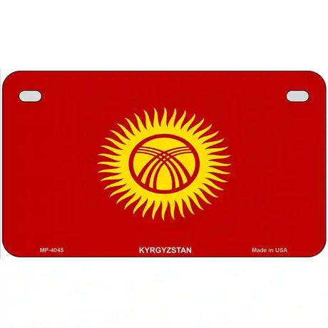 Kyrgyzsyan Flag Metal Novelty License Plate 7" x 4" (MP)