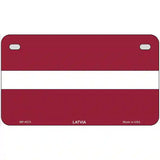 Latvia Flag Metal Novelty License Plate 7" x 4" (MP)