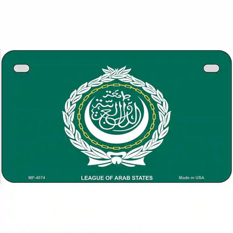 League Of Arab States Flag Metal Novelty License Plate 7" x 4" (MP)