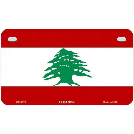 Lebanon Flag Metal Novelty License Plate 7" x 4" (MP)