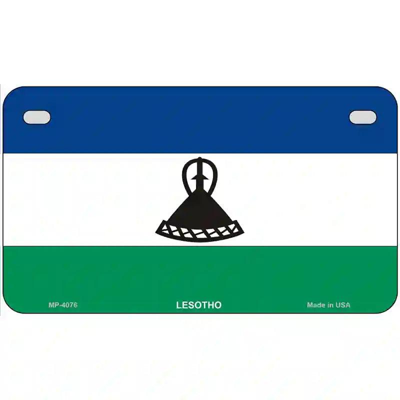 Lesotho Flag Metal Novelty License Plate 7" x 4" (MP)