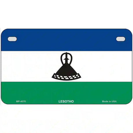 Lesotho Flag Metal Novelty License Plate 7" x 4" (MP)