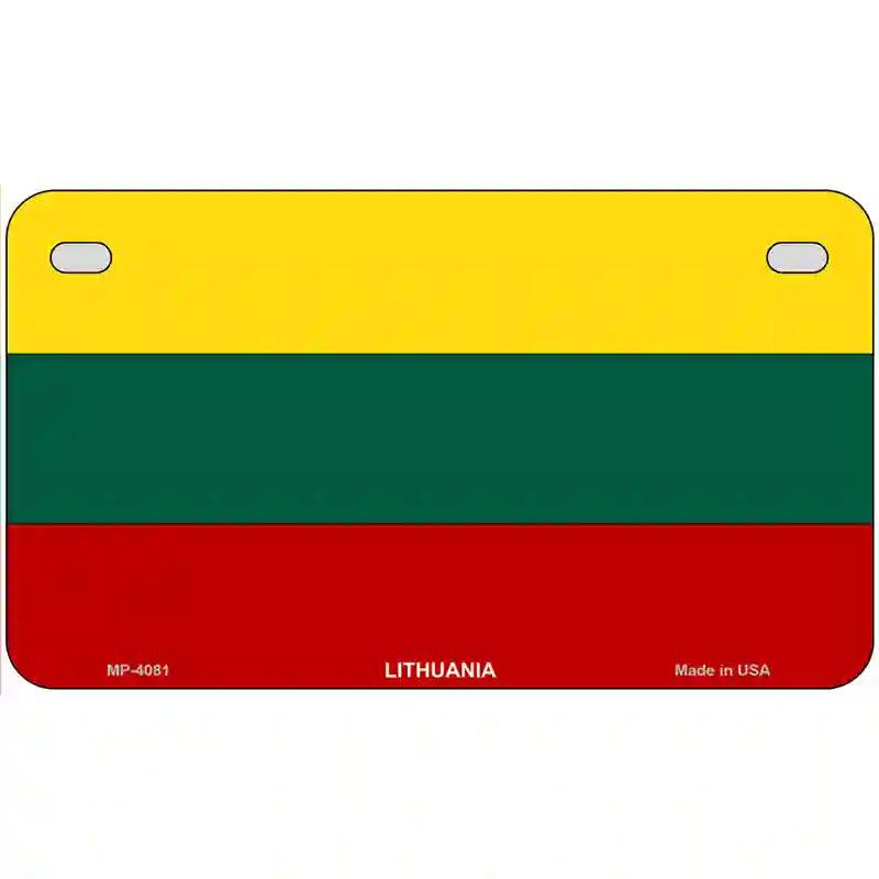 Lithuania Flag Metal Novelty License Plate 7" x 4" (MP)