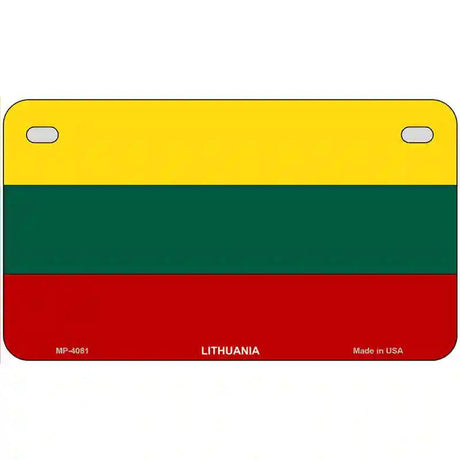 Lithuania Flag Metal Novelty License Plate 7" x 4" (MP)