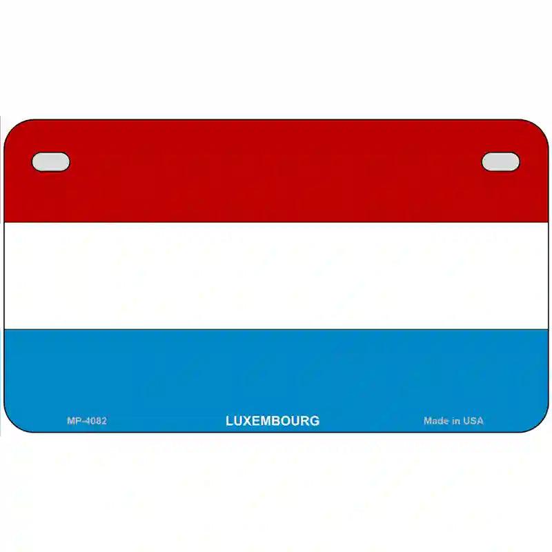 Luxembourg Flag Metal Novelty License Plate 7" x 4" (MP)