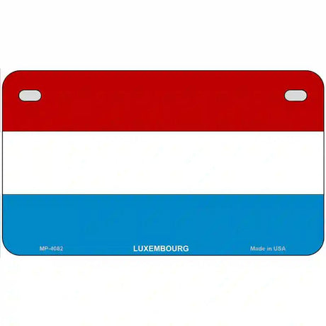 Luxembourg Flag Metal Novelty License Plate 7" x 4" (MP)