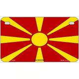 Macedonia Flag Metal Novelty License Plate 7" x 4" (MP)