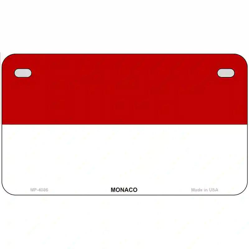 Monaco-C Flag Metal Novelty License Plate 7" x 4" (MP)