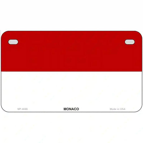 Monaco-C Flag Metal Novelty License Plate 7" x 4" (MP)