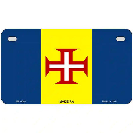 Madeira Flag Metal Novelty License Plate 7" x 4" (MP)