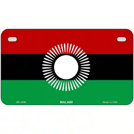 Malawi Flag Metal Novelty License Plate 7" x 4" (MP)