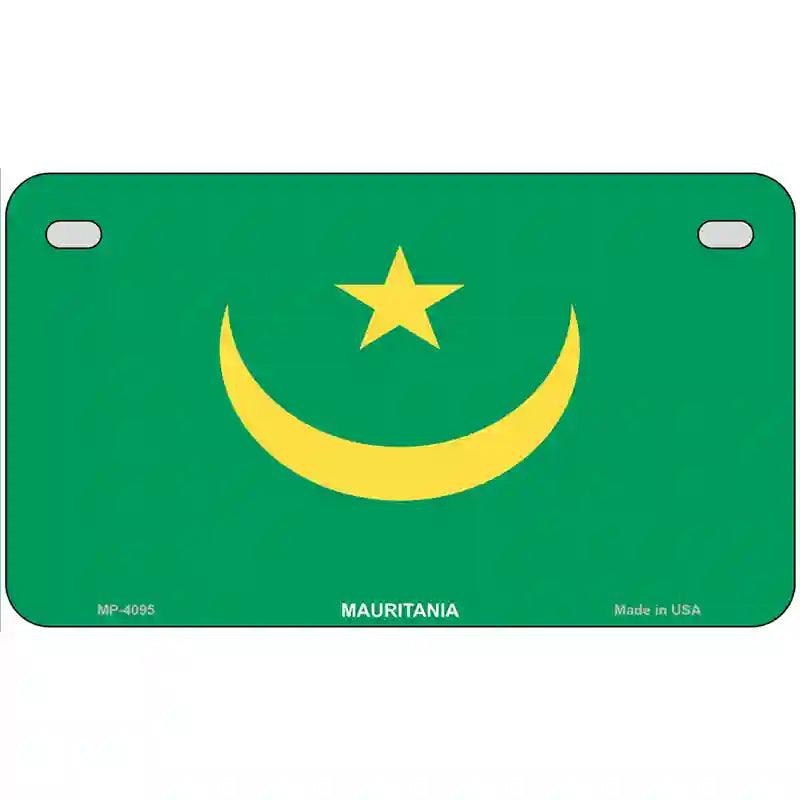 Mauritania Flag Metal Novelty License Plate 7" x 4" (MP)