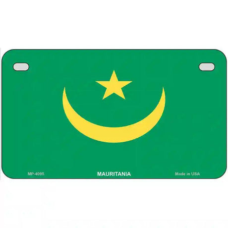Mauritania Flag Metal Novelty License Plate 7" x 4" (MP)