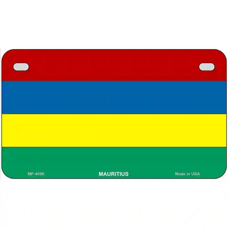 Mauritius Flag Metal Novelty License Plate 7" x 4" (MP)