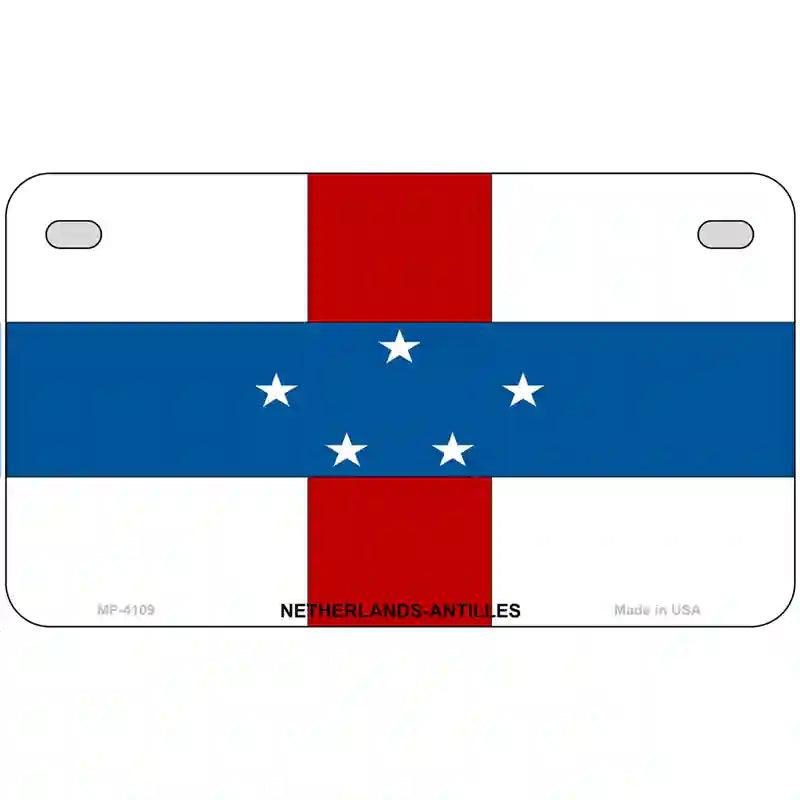 Netherlands Antilles Flag Metal Novelty License Plate 7" x 4" (MP)