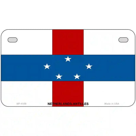 Netherlands Antilles Flag Metal Novelty License Plate 7" x 4" (MP)