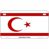 Northern Cyprus Flag Metal Novelty License Plate 7" x 4" (MP)