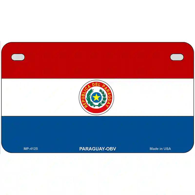 Paraguay-OBV Flag Metal Novelty License Plate 7" x 4" (MP)